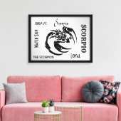 Scorpio Zodiac Symbool Canvas Afdruk (Insitu (Woonkamer))