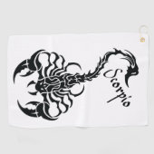 Scorpio Zodiac-symbool en -teken Golfhanddoek (Horizontaal)