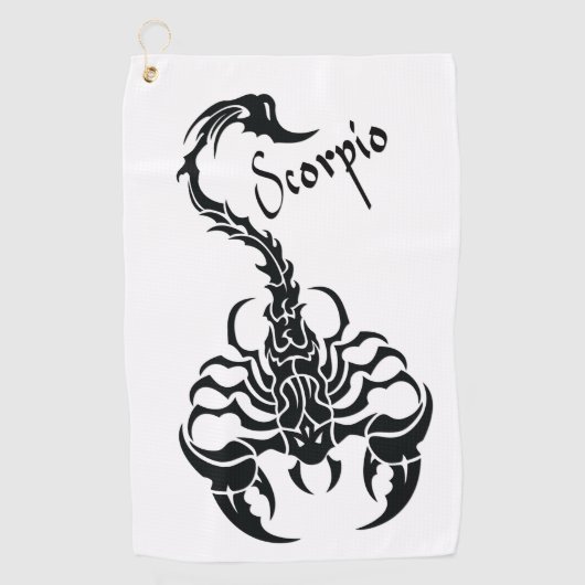 Scorpio Zodiac-symbool en -teken Golfhanddoek (Voorkant)