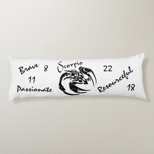 Scorpio Zodiac-symbool en -teken Lichaamskussen (Achterkant)