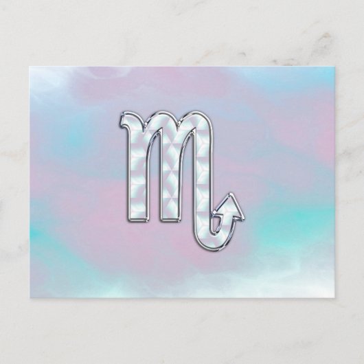 Scorpio Zodiac Symbool in moeder van het pareldeco Briefkaart (Voorkant)