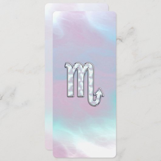 Scorpio Zodiac Symbool in moeder van parelstijl (Voorkant / Achterkant)