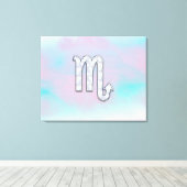 Scorpio Zodiac Symbool in moeder van parelstijl Canvas Afdruk (Insitu (Houten vloer))