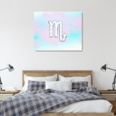 Scorpio Zodiac Symbool in moeder van parelstijl Canvas Afdruk (Insitu (Slaapkamer))