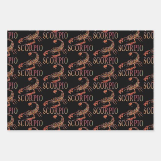 Scorpio Zodiac Symbool Inpakpapier Vel (Voorkant)