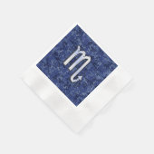 Scorpio Zodiac Symbool op Navy Blue Camo Servetten (Hoek)