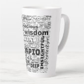 Scorpio Zodiac Word Cloud Inspiration Latte Mok (Rechterhoek)