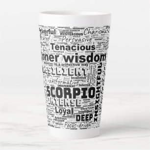 Scorpio Zodiac Word Cloud Inspiration Latte Mok