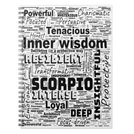 Scorpio Zodiac Word Cloud Inspiration Notitieboek