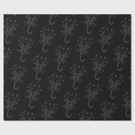 Scorpio Zodiac Wrapping Paper Cadeaupapier (Vlak)