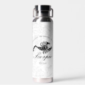 Scorpio Zodiadiek Astrologie Aangepaste naam Wit Waterfles (Achterkant)