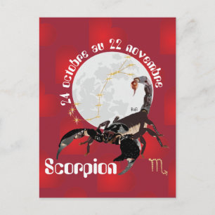 Scorpion 24 octobre au 22 novembre Cartes postales Briefkaart