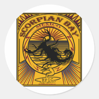 SCORPION BAY BAJA MEXICO SURFING RONDE STICKER