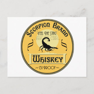 Scorpion Brand Whiskey Briefkaart