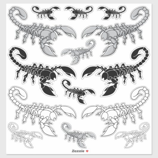 Scorpion Icon Sticker Set (Vel)