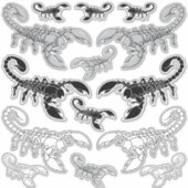 Scorpion Icon Sticker Set (Voorkant)