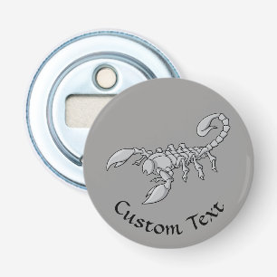 Scorpion-pictogram Button Flesopener