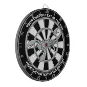 Scorpion Pictogram dartboard met aangepaste tekst Dartbord (Voorkant Links)
