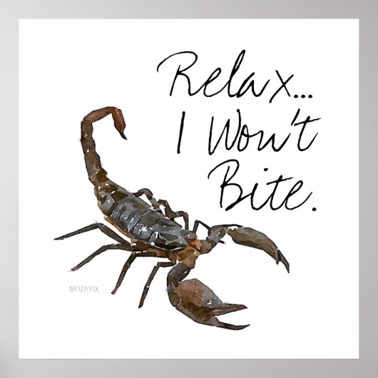 Scorpion "Relax... Ik zal geen Poster bite' (Voorkant)