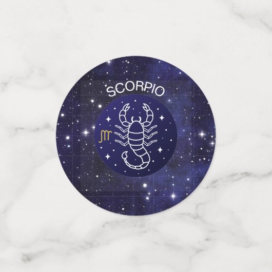 Scorpion Zodiac Design Table Confetti (Petit recto)