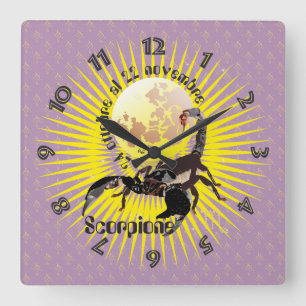 Scorpione 24 ottobre al 22 novembre Orologio Vierkante Klok