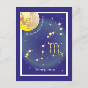 Scorpione 24 ottobre al 22 novembre Postkarte Briefkaart