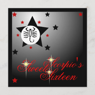 Scorpio's Zodiacal Fortune Sweet Sixteen-Customize Kaart