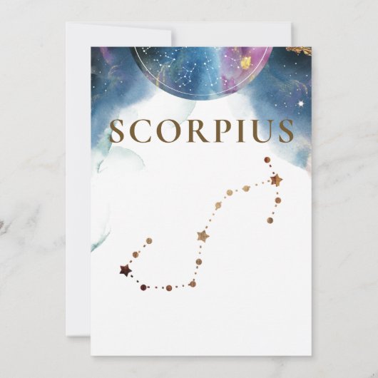 Scorpius Constellation, Celestial Table Number (Achterkant)