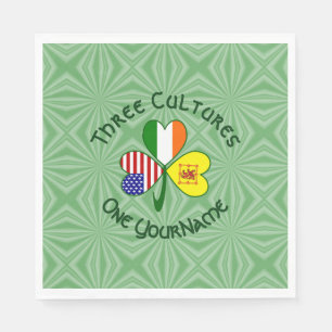 Scot Lion Irish USA Vlaggen Shamrock gepersonalise Servet