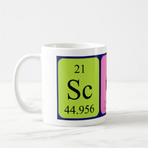 Scot nom de table périodique mug