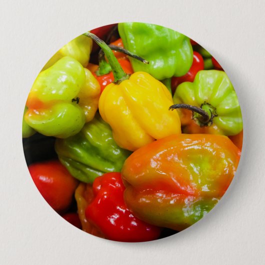 Scotch Bonnet Chili Peppers Ronde Button 4,0 Cm (Voorkant)