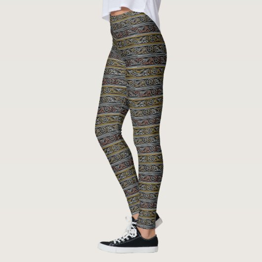 Scotch Irish Celtic Design Stripe Print Leggings (Links)