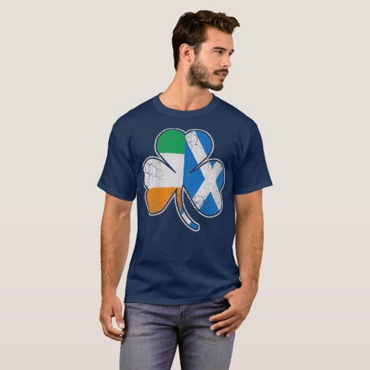 Scotch Irish Shamrock Scottish St Patricks Day T-shirt (Voorkant volledig)