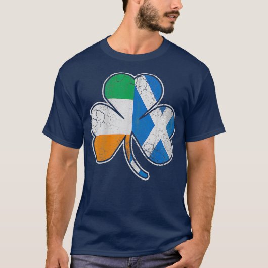 Scotch Irish Shamrock Scottish St Patricks Day T-shirt (Voorkant)