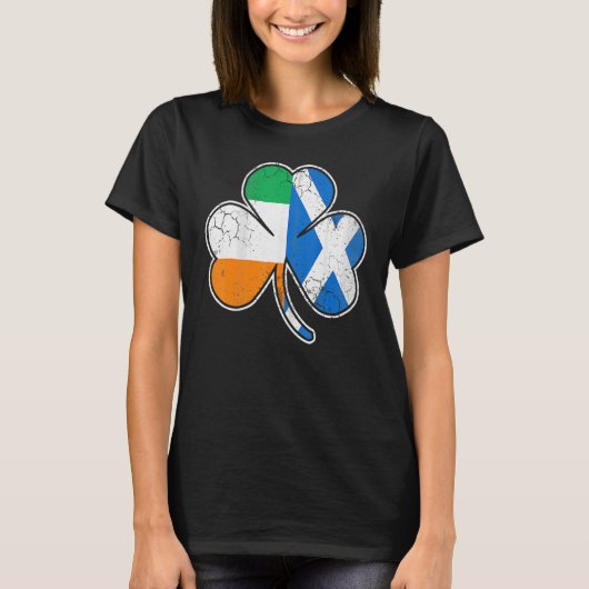 Scotch Irish Shamrock Scottish St Patricks Day T-shirt (Voorkant)
