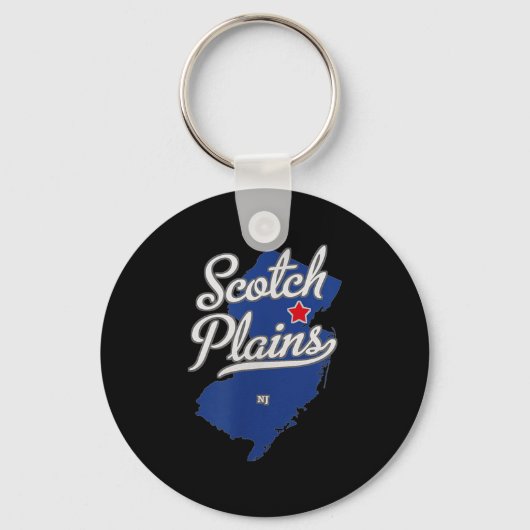 Scotch Plains New Jersey Nj Map Sleutelhanger (Voorkant)