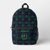 Scotch Thistle Custom Monogram Bedrukte Rugzak (Voorkant)