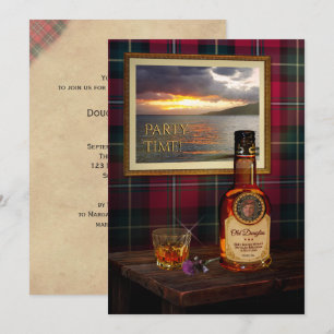 Scotch Whisky Birthday Invitation (aanpasbaar) Kaart