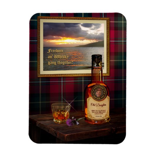 Scotch Whisky Magnet avec votre texte et votre ima (Vertical)