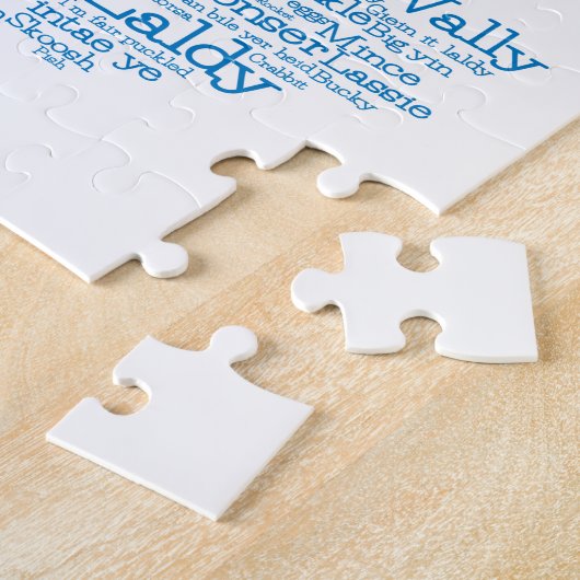 Scotish Slang Word Map Jigsaw Puzzle (Côté)