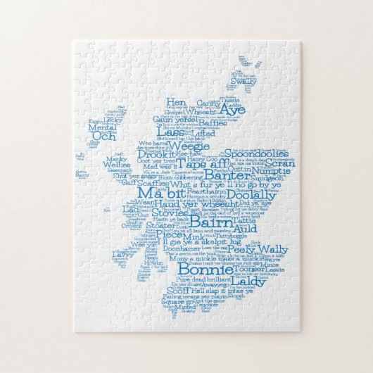 Scotish Slang Word Map Jigzaag Puzzle Legpuzzel (Verticaal)