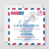 Scotland Airmail Bewaar de datum Magnetische Uitnodiging (Voorkant)