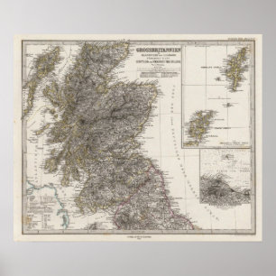 Scotland Atlas Map 2 Poster