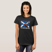 Scotland Bagpipe Kilt Gezegde T-shirt (Voorkant volledig)