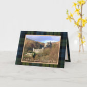 Scotland Campbell Clan Castle Carte de voeux pliée (Fleur jaune)