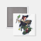Scotland Caricature Map Magneet (Voorkant / Achterkant)