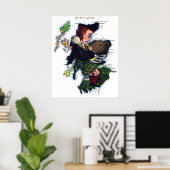 Scotland Caricature Map Poster (Thuiskantoor)
