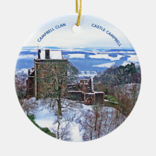 Scotland Castle Campbell Clan Snow Xmas Keramisch Ornament
