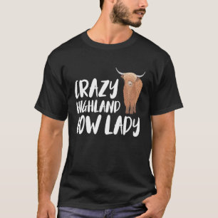 Scotland Crazy Highland Koe Lady T-shirt