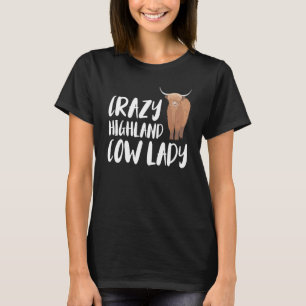 Scotland Crazy Highland Koe Lady T-shirt